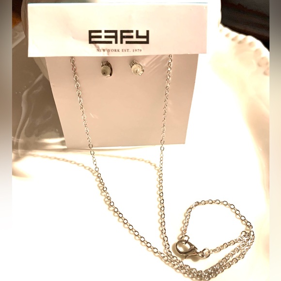 Effy Sapphire and Sterling Silver Necklace and Earrings - Picture 3 of 4